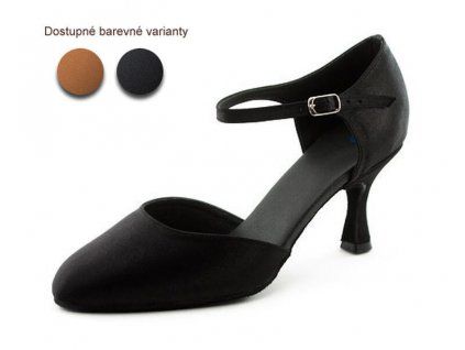 Taneční boty Tango 142G satén černá podpatek 6,5 cm