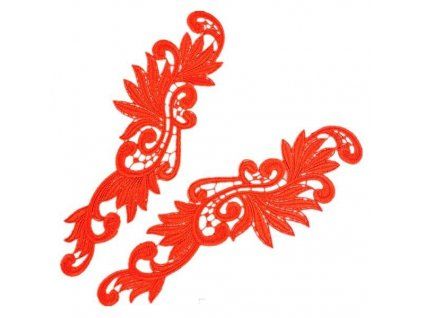 Krajková aplikace FRESIA  Flamered