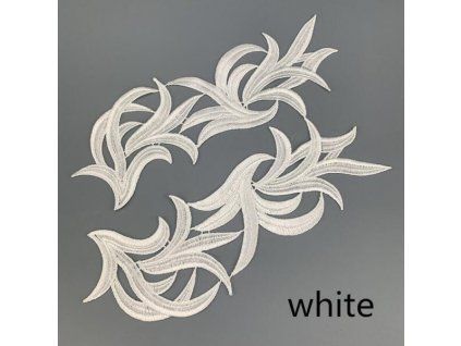 Krajková aplikace TULIP  White-Ivory