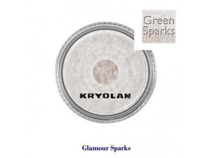 Oční stíny Kryolan GLAMOUR SPARKS  GREEN zelená