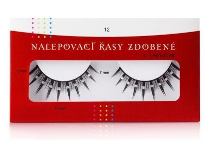 Nalepovací řasy Diva  12 s kamínky