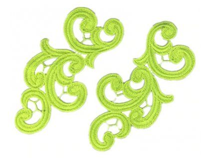 Krajková aplikace ORCHID  Tropic Lime