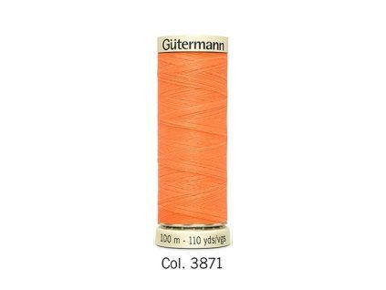 Gütermann niť PES - neonová oranžová Neon Orange