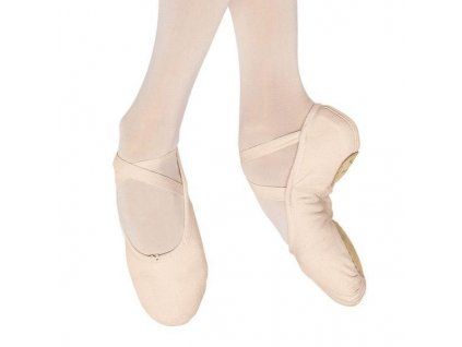 Baletní piškoty Bloch PUMP S0277L látka růžovo-tělová