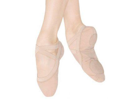 Baletní piškoty Bloch PRO ELASTIC S0621L látka růžovo-tělová