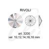Swarovski RIVOLI 3200 - 10mm  Black Diamond