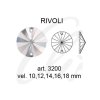 Swarovski RIVOLI 3200 - 12mm  Light Rose