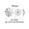 Swarovski RIVOLI 3200 - 14mm  Crystal AB