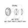 Swarovski OVAL 3210 - 10x7mm  Crystal
