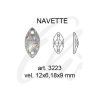 Swarovski NAVETTE 3223 - 18x9mm  Crystal AB