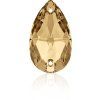 Swarovski DROP 3230 - 12x7mm  Golden Shadow