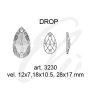 Swarovski DROP 3230 - 28x17mm  Light Siam