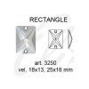 Swarovski RECTANGLE 3250 - 25x18mm  Crystal